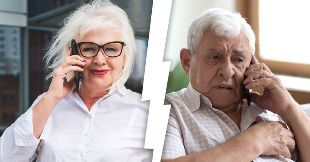Kobieta przekonuje mężczyznę do ubezpieczenia na życie